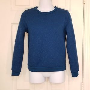 H&M Blue Textured Sweatshirt
